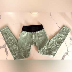 Gymshark Mint Green Leggings with Black Waistband